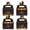 20/4Pcs EID Mubarak Gift Box Ramadan Mubarak Biscuit Candy Snack Packaging Box Bag Supplies 2025 Islamic Muslim Party Decoration