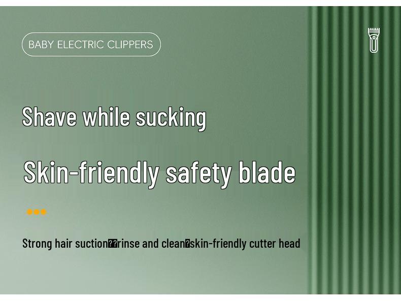 Silent Automatic Hair Suction Baby Hair Trimmer - Household Electric Clipper