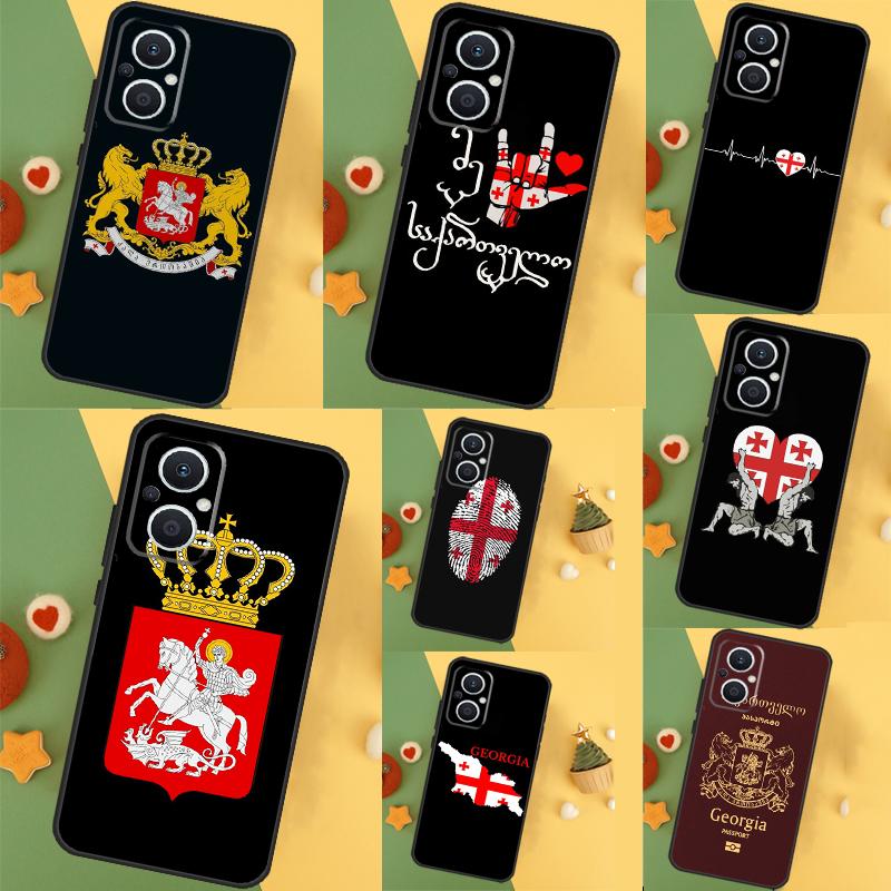 Georgia Flag Case For OPPO Reno 8T 4Z 5Z 11F 10 Pro 4 5 6 8 7 Lite OPPO Find X6 X5 Pro X2 X3 Neo Cover