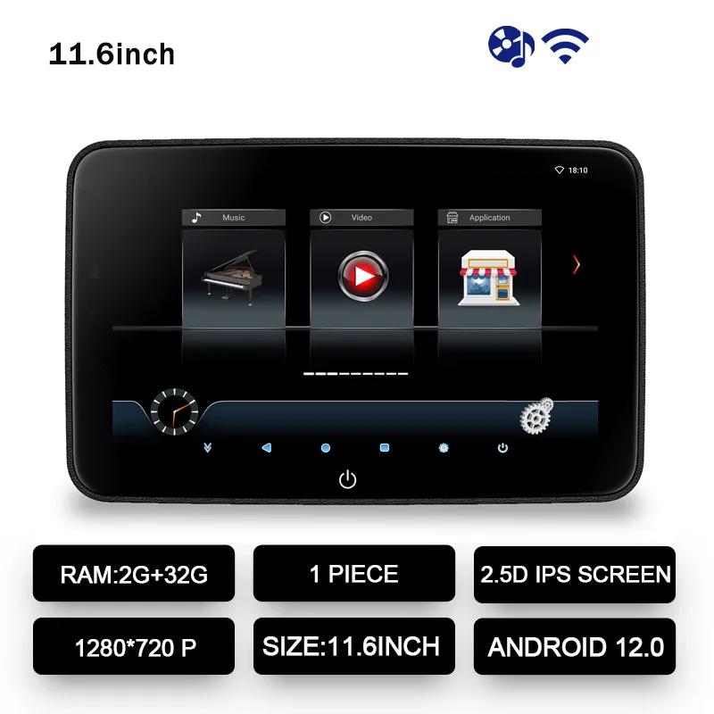 

JIUYIN 11,6-дюймовый IPS-монитор в подголовнике с дисплеем Android, сенсорным экраном для автомобильного плеера на заднем сиденье, CarPlay, WiFi, видео, музыка, FM, Bluetooth