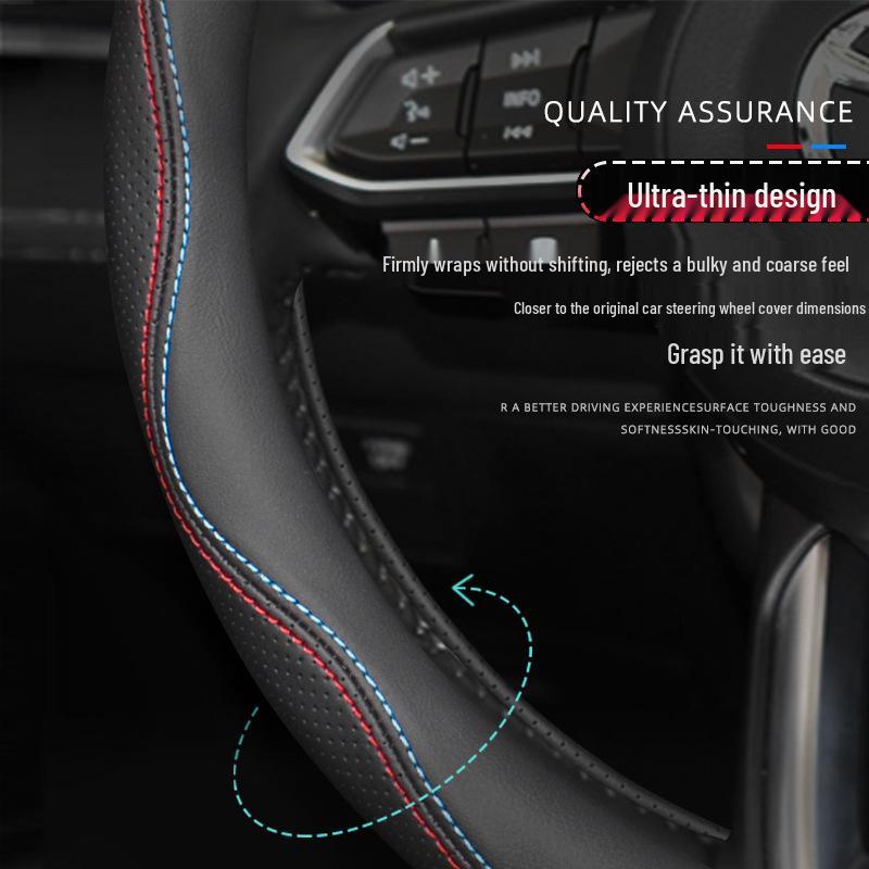 Buick Steering Wheel Cover: Non-Slip, Hand-Sew, Fits Excelle, Regal, Verano, Envision, LaCrosse, GL8.