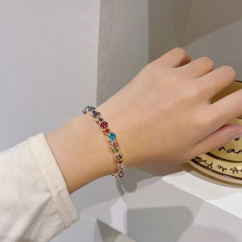 Zircon Elegant Crystal Bracelet For Women Geometric Design Fashionable Jewelry Summer
