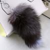 1Pc Bag Pendant Soft Keychain Large Key Ring Chain Fashion Fur Fox Tail Keyring 25CM