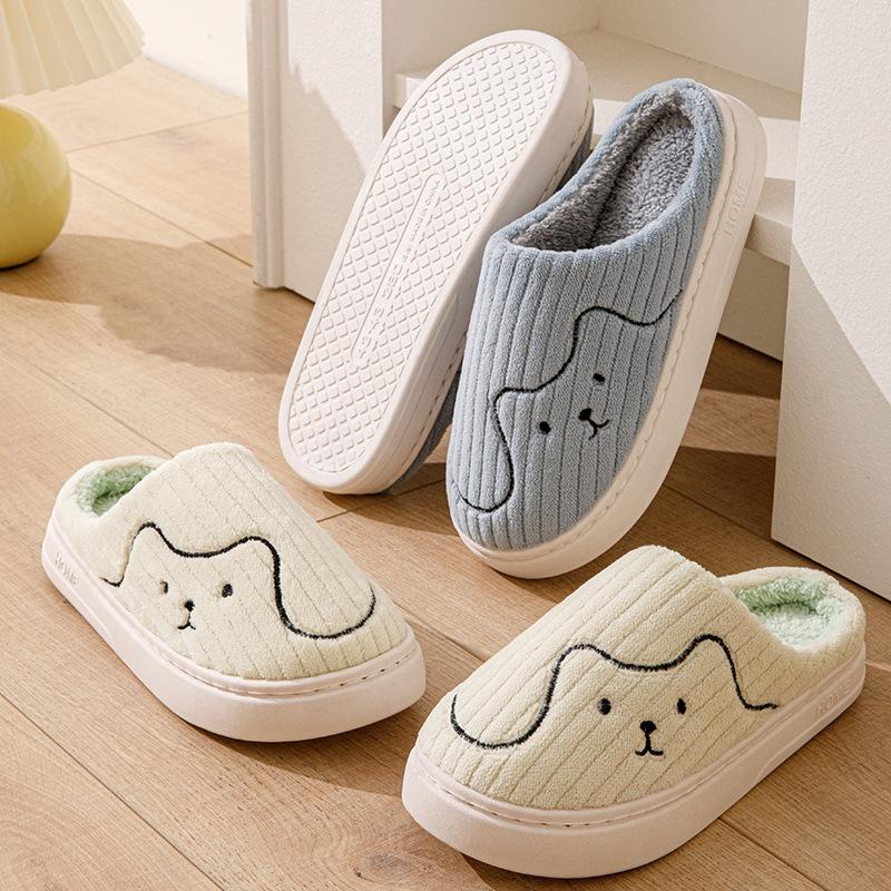 2025 new cotton mop winter home indoor thickened warm non-slip breathable cotton slippers autumn and winter