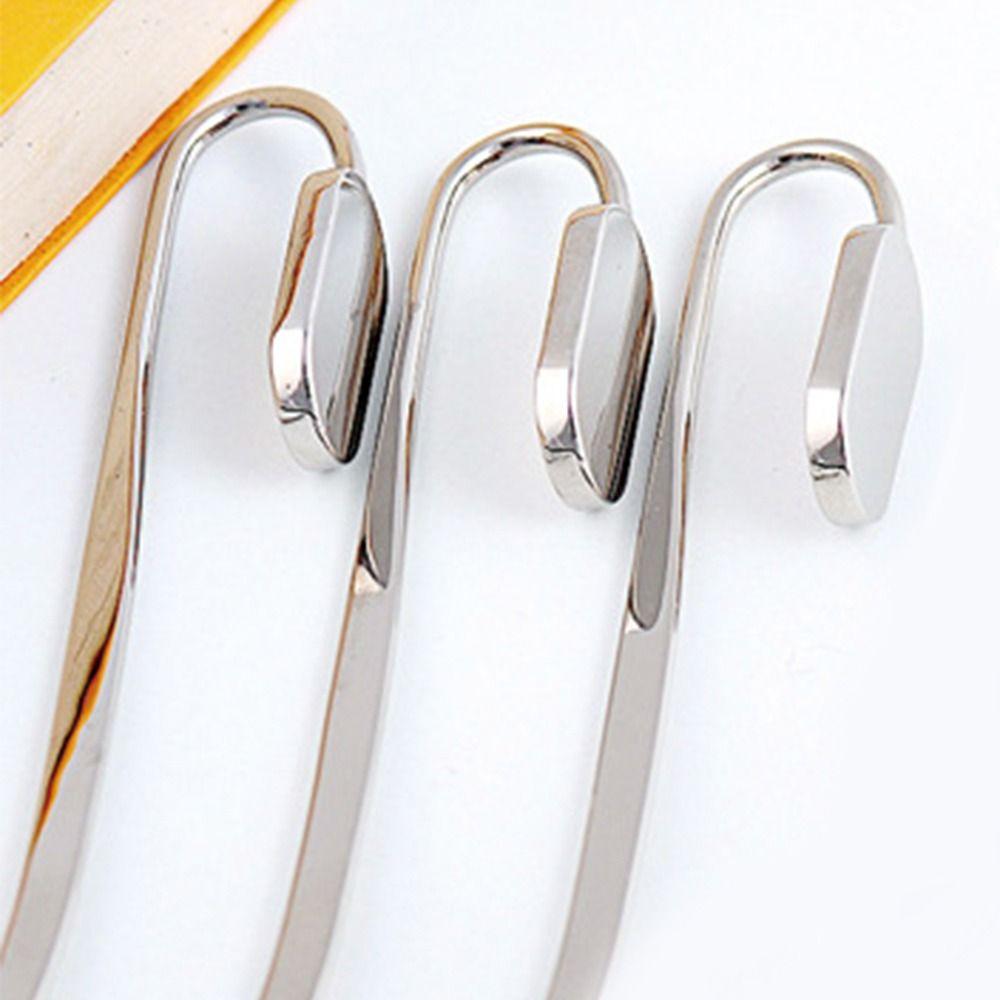 

Silver Round Metal Book Cilp Reading Supplies Book Page Holder Swan Neck Bookmark Great Gifts round shape
