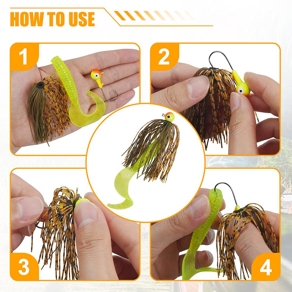 18Pcs Silicone Jig Skirts Fishing Lures for Spinnerbaits Buzzbaits Spoon Blade Squid Jig Replacement Skirt Fly Tying Material