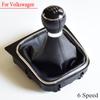 GOOD Shipping Car Shift Gear Knobs Covered Leather Knob With Gaitor For VW Volkswagen GOLF 6 VI MK6 Jetta 5 Golf 5 V MK5