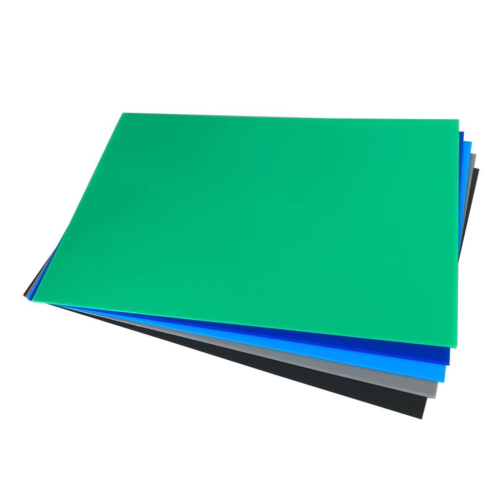 Yamako Pladan Sheets, 600mm x 900mm, 4mm Thick, 5 Colors (Green, Navy Blue, Light Blue, Gray, Black)