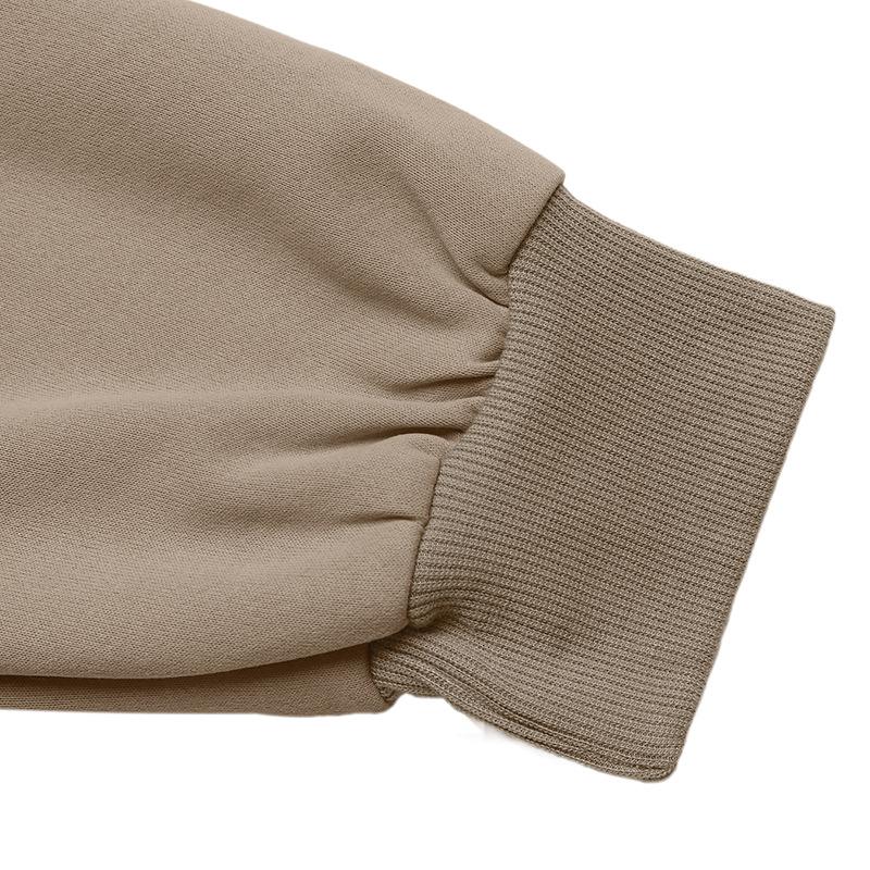 YYFS Damemote Avslappet Ensfarget Trykk Høst Vinter Langermet O-hals Jakker og kåper