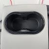 Car Styling Rear Water Cup Holder Frame Decoration Cover Trim For BYD Qin PLUS  Carbon Fiber Color Interior Accessories