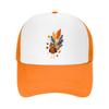 Whimsical Thanksgiving Bird Feather Mesh Baseball Cap Casual Hat Outdoor  For Womens Unisex FeUnisex