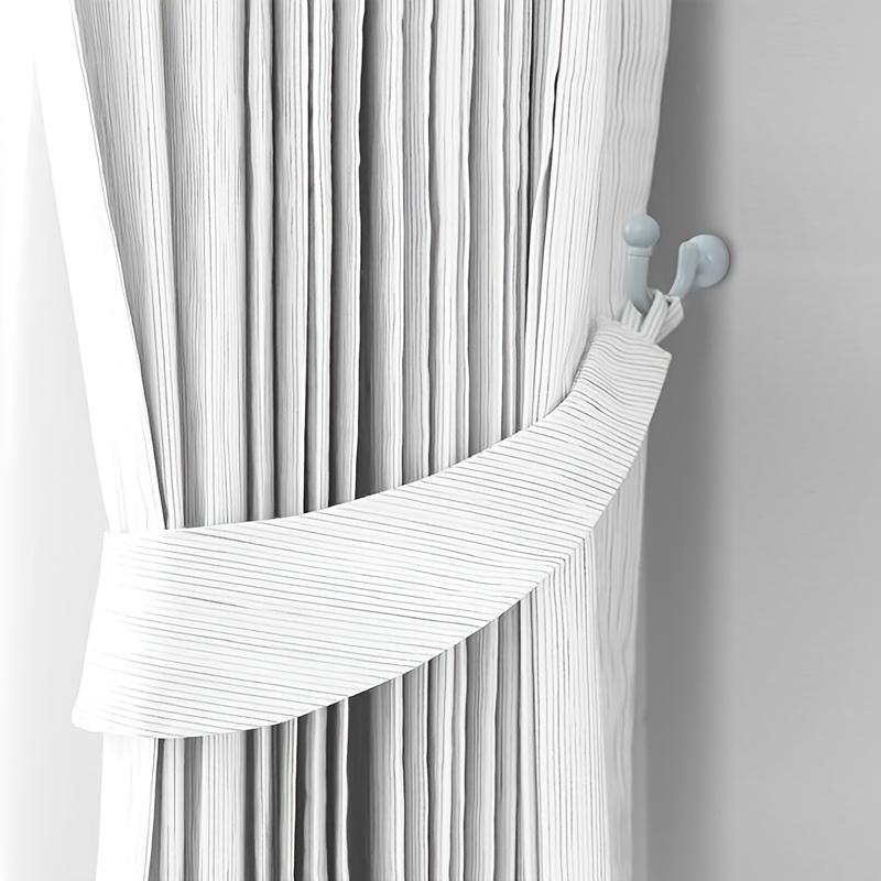 Modern Zinc Alloy Wall Hooks, White and Black, Easy Install, Contemporary Style Metal Curtain Hangers for Clothes, Bags, Towels, Door Beads