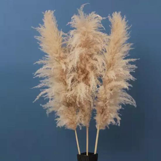 1/2/3/4/5Pcs Artificial Pampas Grass Bohemia Realistic Fluffy Fake Dried Grass Home Office Wedding Party Table Centerpiece Boho Decor