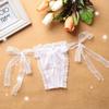 Sexy Open Cut Thong Lace T Pants Women's Underwear Solid Transparent Low Waisted Large Size Sexy Lace Up Panties