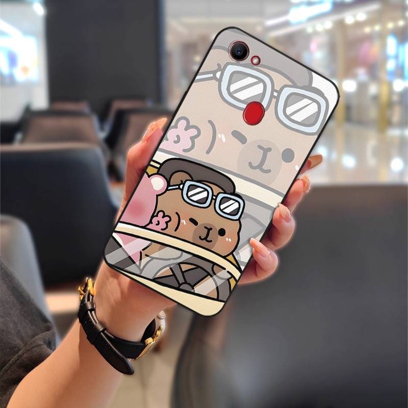 Silicone Cute Phone Case For OPPO F7 Waterproof Fashion Design Full wrap Protective Couple Dirt-resistant Anti-dust TPU