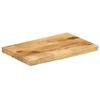 VidaXL Dessus de table 40x30x3,8 cm bord vivant bois massif manguier, dessus de table en bois, dessus de table d'appoint, 370378