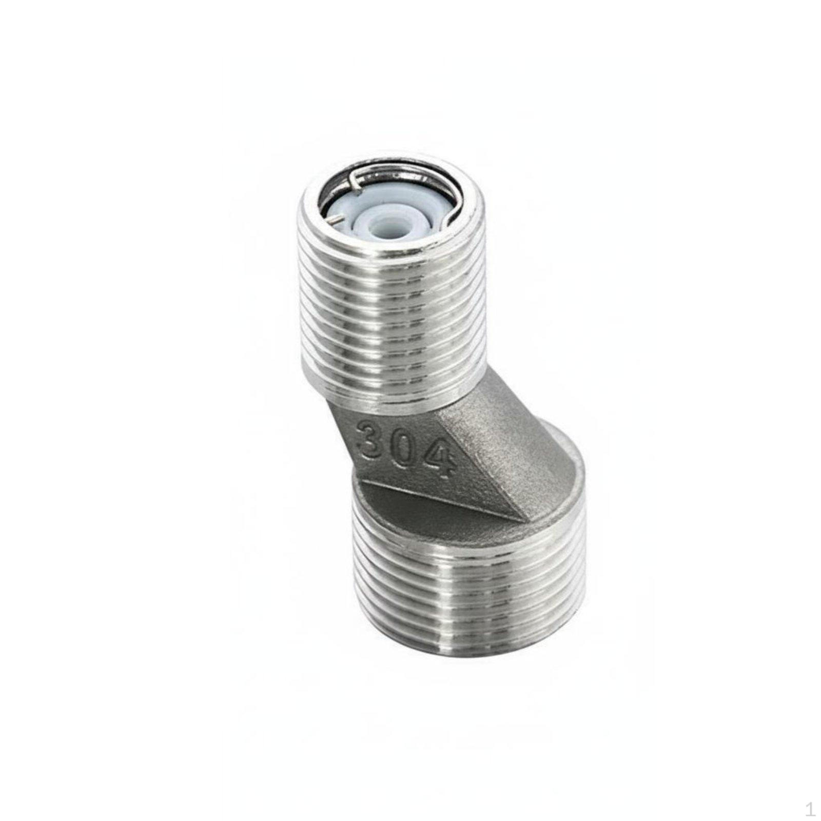 Eccentric Shower Faucet Connector AntiBackflow Valve Offset Adapter Solid Brass Mixer Stainless Steel