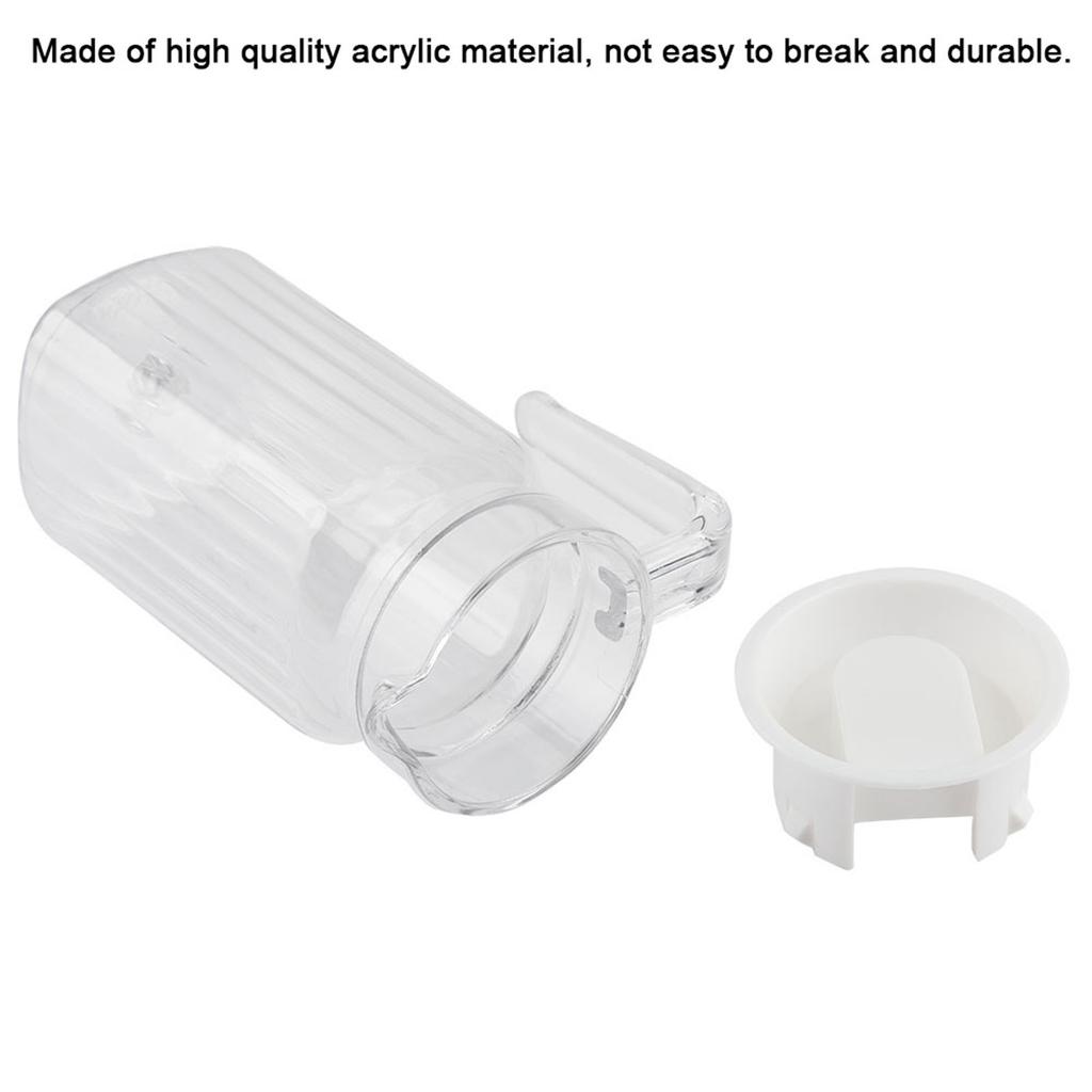 500ml Acryl Transparente Saftflasche Gestreifter Wasser-Eiskalter Saftkrug mit Deckel für Bar Zuhause