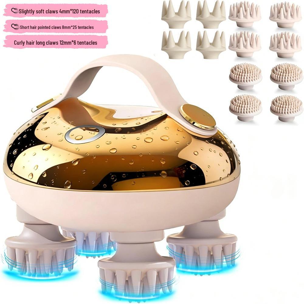 2026 Enhanced Scalp Massager with Red Light Therapy & 12 Detachable Kneading Tentacles