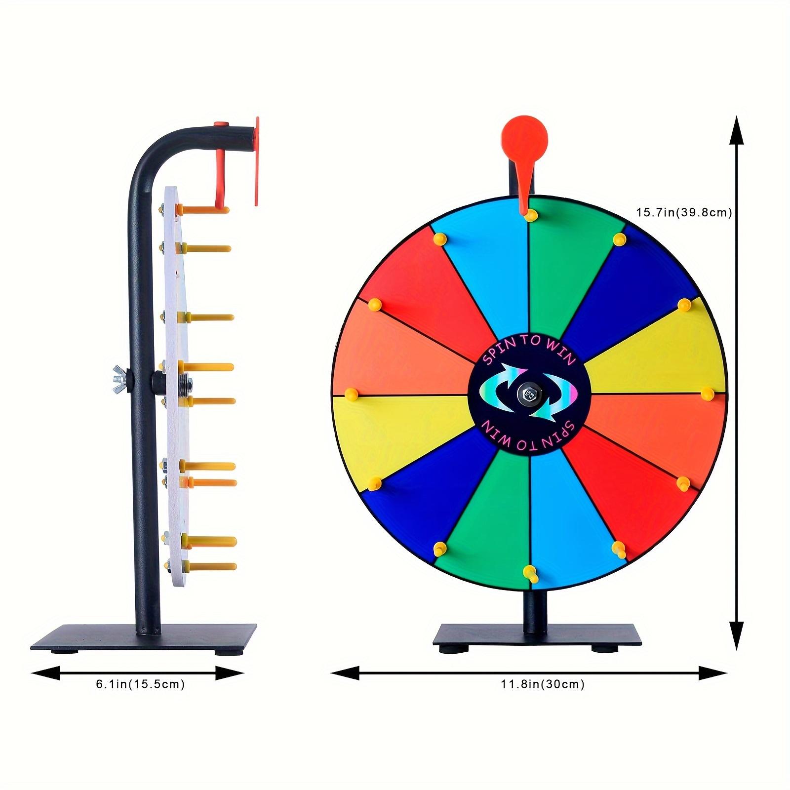 1pc Spinning Prize Wheel Tabletop - 30.48 cm Spinning Wheel with Heavy Duty Base, Spinning Wheel for Prizes, Prize Wheel