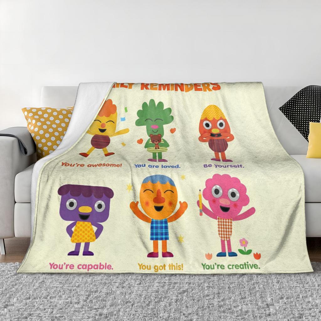 Noodle & Pals Micro Coperte Super Semplici Flanella Primavera/Autunno Promemoria Quotidiani Coperte Plaid Multifunzione Leggere Divano