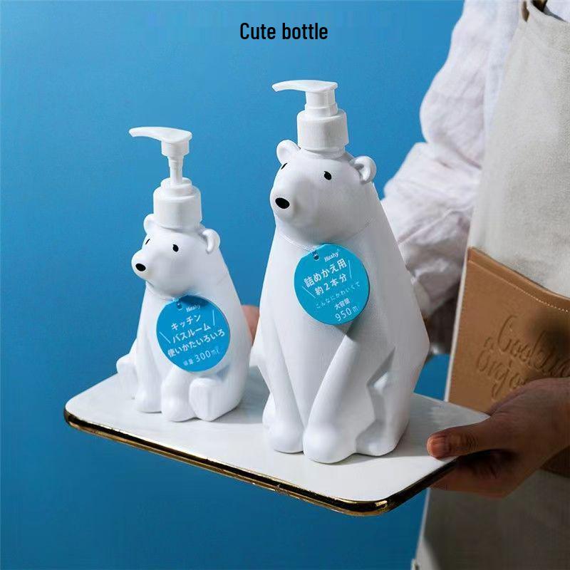 Creative Polar Bear Dispenser: Cute Children's Hand Soap, Lotion, Dish Soap, and Shower Gel Bottle