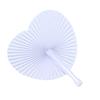 12pcs Fans Folding Paper Hand Wedding White Handheld Heart Chinese Party Blank DIY Foldable Taichi Art Painting Fan