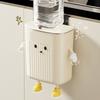 Kitchen Compost Bin Cartoon Hangings Trash Can with Lid Cabinet Door Under Sink Garbage Can for Office Counter Home Decors