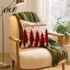 Clear Print Double Sided Cases Christmas Snowflake Cushion Cover, Holiday Throw Pillow Case, 18x18 Red And White Elk Cover Inch Decorative for