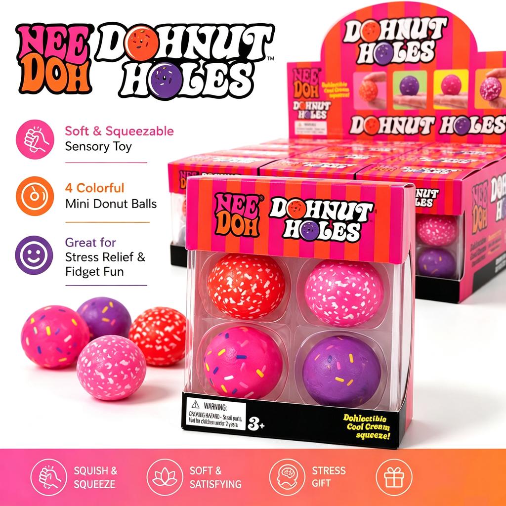 Squishy New 4 In 1 Needoh Chocolate Ball Squeeze Toy High Appearance Level Stress Relief Fun Squishy Toy For Kids And Adults