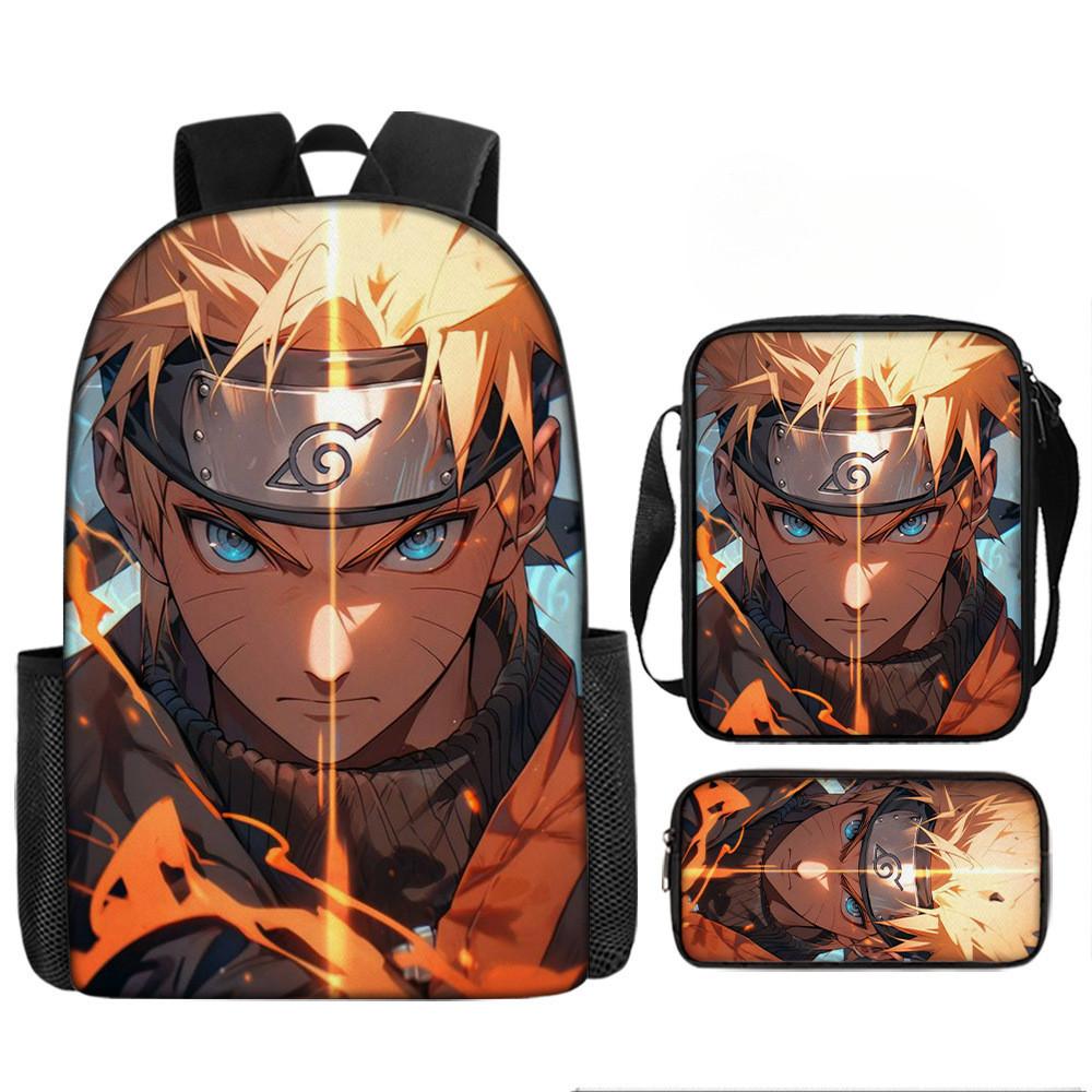 Naruto Bag Student Pack With Oxford Cloth And Cute Character Prints For Kids