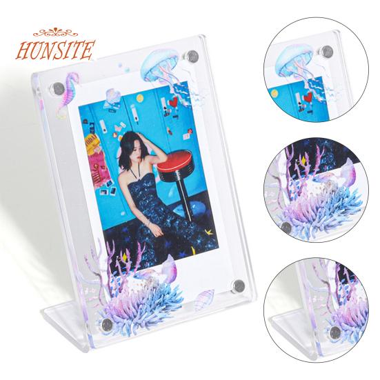 3-Inch Photo Frame, Cartoon Animal Pattern, Acrylic Display