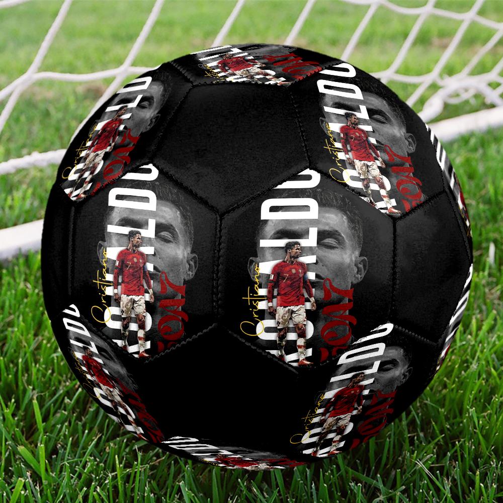 C Ronaldo Hallenfußball Bunt Maschinengenäht PVC Größe 5 Teamtraining Wettkampfbereit Langlebig Hoher Rückprall Coole Sportgeschenk