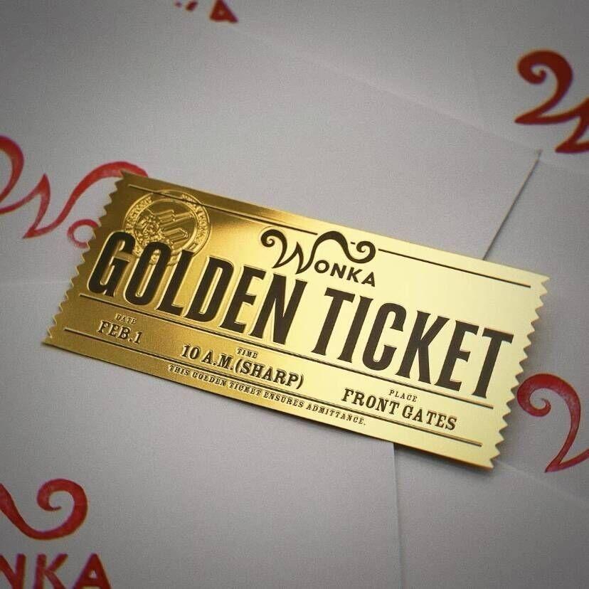 

Hot Anime Wonka Charlie Chocolate Golden Ticket Anime Gold Voucher Brooch Pin Badges Metal Pins Bookmark Collection Holiday Gift