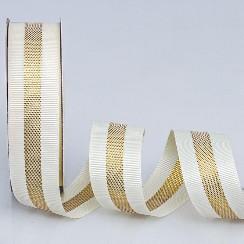 DIY Decorative Embellishments Romantic and Cozy Ribbed Edge Gold Onion Ribbon Handmade Diy Flower Cake Bag Decoration Floral Strip Threaded Ribbon