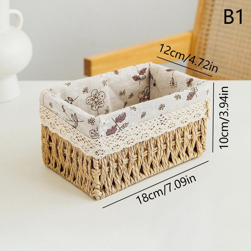 Корзина для хранения из ротанга в японском стиле для кухни фруктов еды хлеба всякой всячины органайзер для хранения из ротанга для пикника 829₽