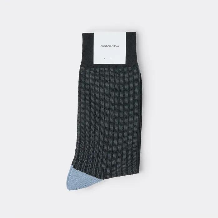 Grey Rib Block Socks CALAX26102GYX
