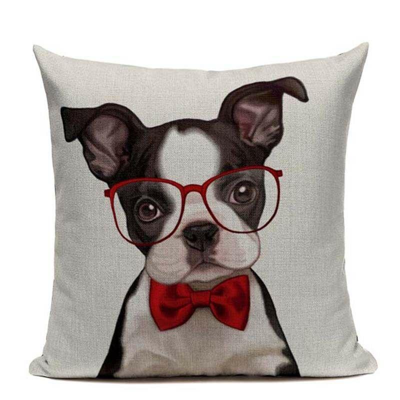 Premium Quality Boston Terrier French Bulldog Cushion Pillow Case For All Rooms
