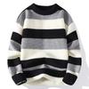 Autumn and Winter Men's Striped Sweater O-Neck Casual Knit Pullovers Long Sleeve Knitted Sweater Men Warm Y2K Knitwear Tops