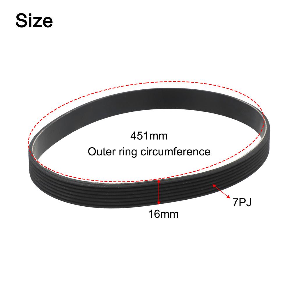 1/2 st 7PJ451 Drivrem För ROTAK 320 Gräsklippare 7 Spår 16mm Bred SNABB POST Drivrem Trädgård Gräsklippare Tillbehör