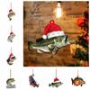 Hanging Acrylic Fish Ornaments 2D Fish Hanging Ornament Realistic Christmas Fish Pendant  Holiday
