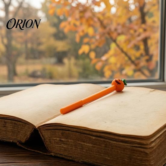 Długopisy na prezent świąteczny 10 szt. Długopisy żelowe na Halloween, Uroczy topper z twarzą dyni, Cienkopis 0,5 mm, czarny, do biura, szkoły, artykułów papierniczych, dla dzieci