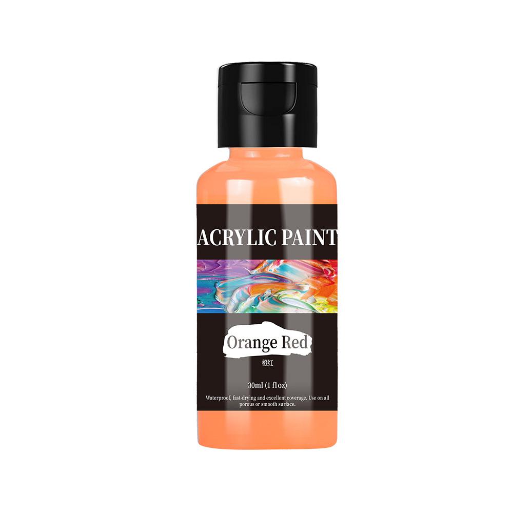 30ml 24 Colour Acrylic Paint Colors Bottled Acrylic Paint Set Paint For Fabric Clothing Painting Rich For Leather DIY Pigment