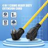 12AWG Heavy-Duty Adapter Cord 1FT/32CM Nema 5-15P to 5-20R/6-15R/6-20R 15A 12
