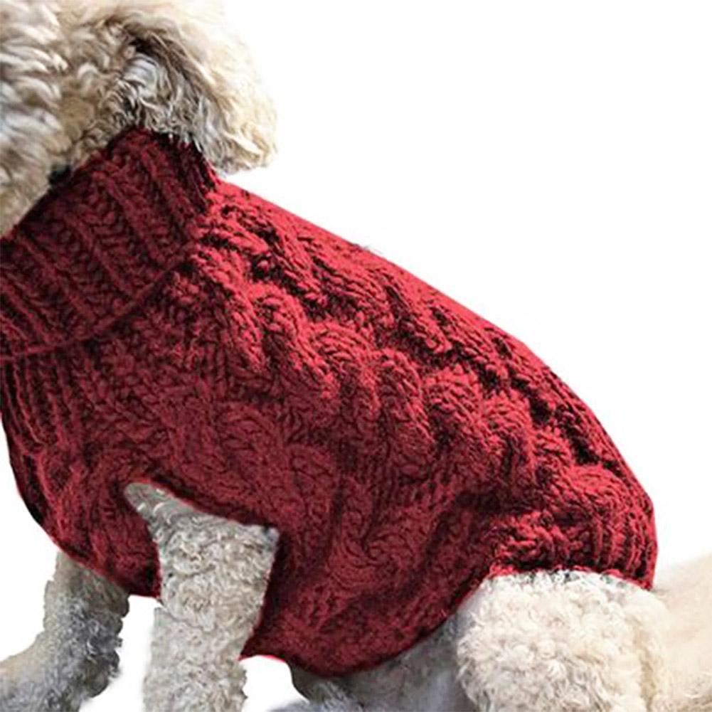 Warm Dog Sweaters for Small Dogs Turtleneck Knitted Winter Dog Clothes Pet Puppy Cat Sweater Vest For Sphinx Cat Dog Sweater