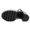 Primavera otoño zapatos de tacón de plataforma sexis para mujer zapatos de tacón alto grueso zapatos de mujer suela de goma negra calzado de gamuza para exteriores