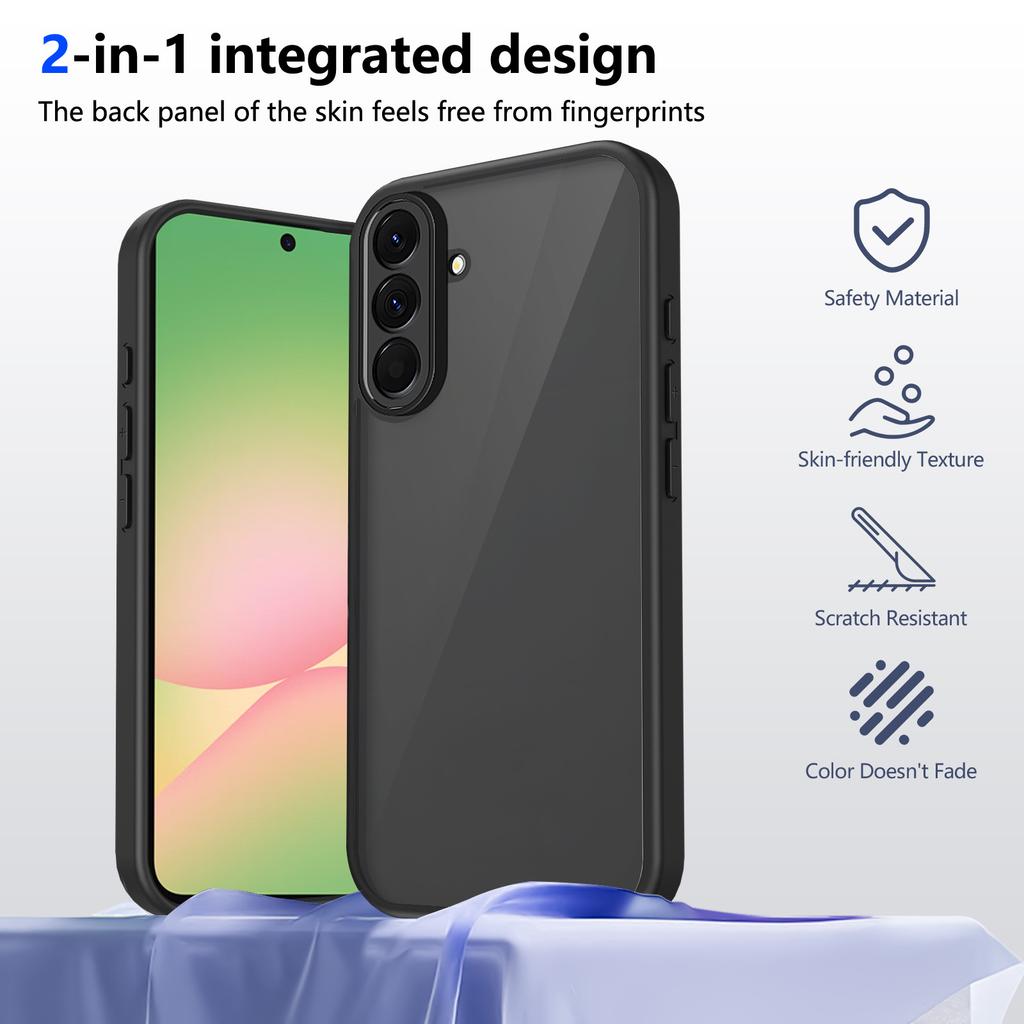For Samsung Galaxy A37 5G Case Skin Touch Matte PC + TPU Anti-Drop Phone Cover