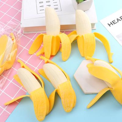 1Pc Banana Stress Relief Soft Simulation Fruit Orange Corn Squeeze Toys Stretchy Banana Fidget Toys Novelty Toys Party Favors