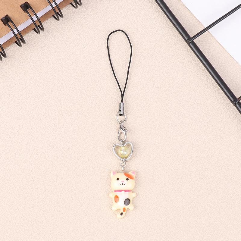 

Подвеска в виде кошки, ремешок для телефона с кошкой, цепочка для мобильного телефона, защита от потери, Y2K, шарм для телефона, брелок, шнурок для телефона в виде сердца, украшение для рюкзака бежевый