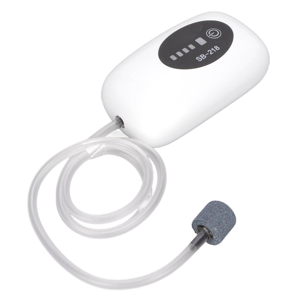 Fish Tank Air Pump Portable Dustproof USB Port Quiet Aquarium Rechargeable Air Pump with Dual Mode